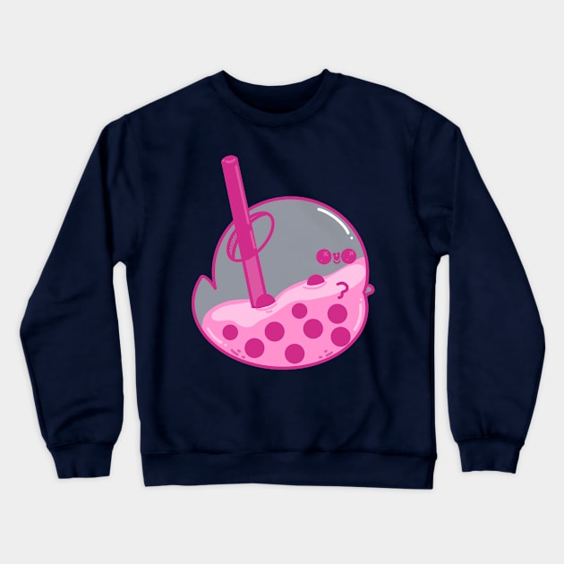 Strawberry Ghostea Crewneck Sweatshirt by Fluffymafi